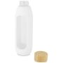 Botella de vidrio borosilicato de 600 ml con asa de silicona 