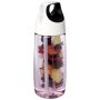 Botella deportiva de plástico reciclado con tapa abatible e infusor de 700 ml