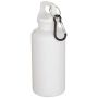 Garrafa de agua de plástico reciclado RCS Oregon 400 ml, color sólido, con mosquetón