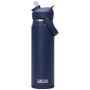 Botella de agua de acero inoxidable de 740 ml con pajita retráctil 