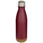 Botella de agua de acero inoxidable con aislamiento al vacío de doble pared de 500 ml con detalles en corcho 