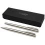 Set de bolígrafo y rollerball de acero inoxidable reciclado
