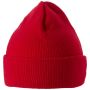Gorro acrílico de una capa con doble vuelta en el borde 