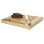 Tabla de cortar de bambú con cuchillo 