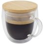 Vaso de vidrio con tapa de bambú de 250 ml