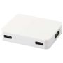 Hub USB de 4 puertos con salida USB-A y Tipo-C y doble entrada - hecho de plástico reciclado 