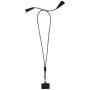 Lanyard de plástico reciclado para smartphone con cable de sincronización de datos y carga rápida de 100 W, 5 en 1, integrado 
