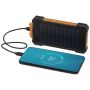 Powerbank solar robusto de plástico reciclado de 5.000 mAh y 10 W con linterna integrada 