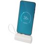 Powerbank Tipo-C de plástico reciclado de 5.000 mAh y 10 W con soporte articulado integrado y cable 2 en 1 