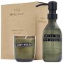 Set de jaboneras y velas perfumadas Wellmark Discovery de 200 ml y 150 g - fragancia ámbar oscuro