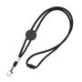 Saffy Lanyard tubular de poliéster con ajuste y mosquetón