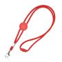 Saffy Lanyard tubular de poliéster con ajuste y mosquetón