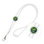 Saffy Lanyard tubular de poliéster con ajuste y mosquetón