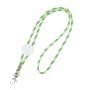 Lanyard tubular de terylene con ajuste y mosquetón