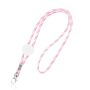 Lanyard tubular de terylene con ajuste y mosquetón