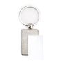 SM-40D Llavero SM-40D rectangular con 2 caras, metal