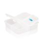 Labox Caja de comprimidos cuadrada, 4 compartimentos