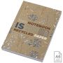 Bloc de notas Kraft A6 de tapa blanda reciclada - 100 hojas 