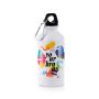 Ollaf Botella de aluminio, 400 ml para sublimación con mosquetón