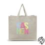 Shopper Bolsa de algodón reciclado con laminado interior.