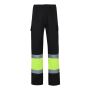 VL POSEIDON Pantalones bicolor de sarga multibolsillos (210g/m²), de algodón (20%) y poliéster (80%)