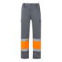 VL POSEIDON Pantalones bicolor de sarga multibolsillos (210g/m²), de algodón (20%) y poliéster (80%)