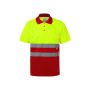 Polo bicolor bird-eye VL CUPID (160g/m²) de manga corta, en poliéster (100%).
