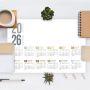 Planny Planificador de escritorio en PVC con calendario