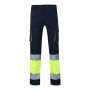 VL ZEUS Pantalones stretch bicolor multibolsillos (240g/m²), en algodón (46%), EME (38%) y poliéster (16%).