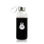 Neobottle Botella de vidrio, con tapa de metal y funda de neopreno