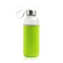 Neobottle Botella de vidrio, con tapa de metal y funda de neopreno