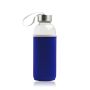 Neobottle Botella de vidrio, con tapa de metal y funda de neopreno
