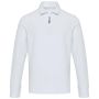 Polo de manga larga unisex con media cremallera 