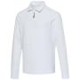 Polo de manga larga unisex con media cremallera 
