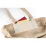 PADOVA Bolsa de yute (275 g/m²) con bolsillo interior de algodón 100% (120 g/m²).