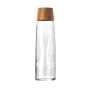 Garrafa de vidrio reciclado 750 ml, tapa de bambú