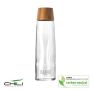 Garrafa de vidrio reciclado 750 ml, tapa de bambú