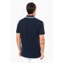 Men's short-sleeved polo shirt with contrasting stripes