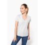Camiseta de mujer de manga corta y cuello en V
