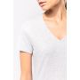 Camiseta de mujer de manga corta y cuello en V