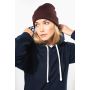 Sudadera unisex con capucha en contraste estampada