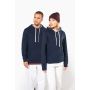 Sudadera unisex con capucha en contraste estampada