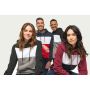 Sudadera tricolor con capucha unisex