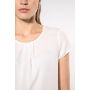 Blusa de mujer de crepé de manga corta