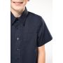 Camisa infantil de manga corta de popelín