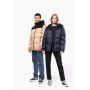 Parka acolchada con capucha bicolor unisex