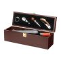 Caja para vino con utensilios