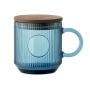 Taza de vidrio estriado 300 ml