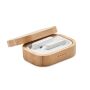 Auriculares TWS en caja de bambú