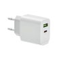 Cargador USB 18W 2 puertos UE